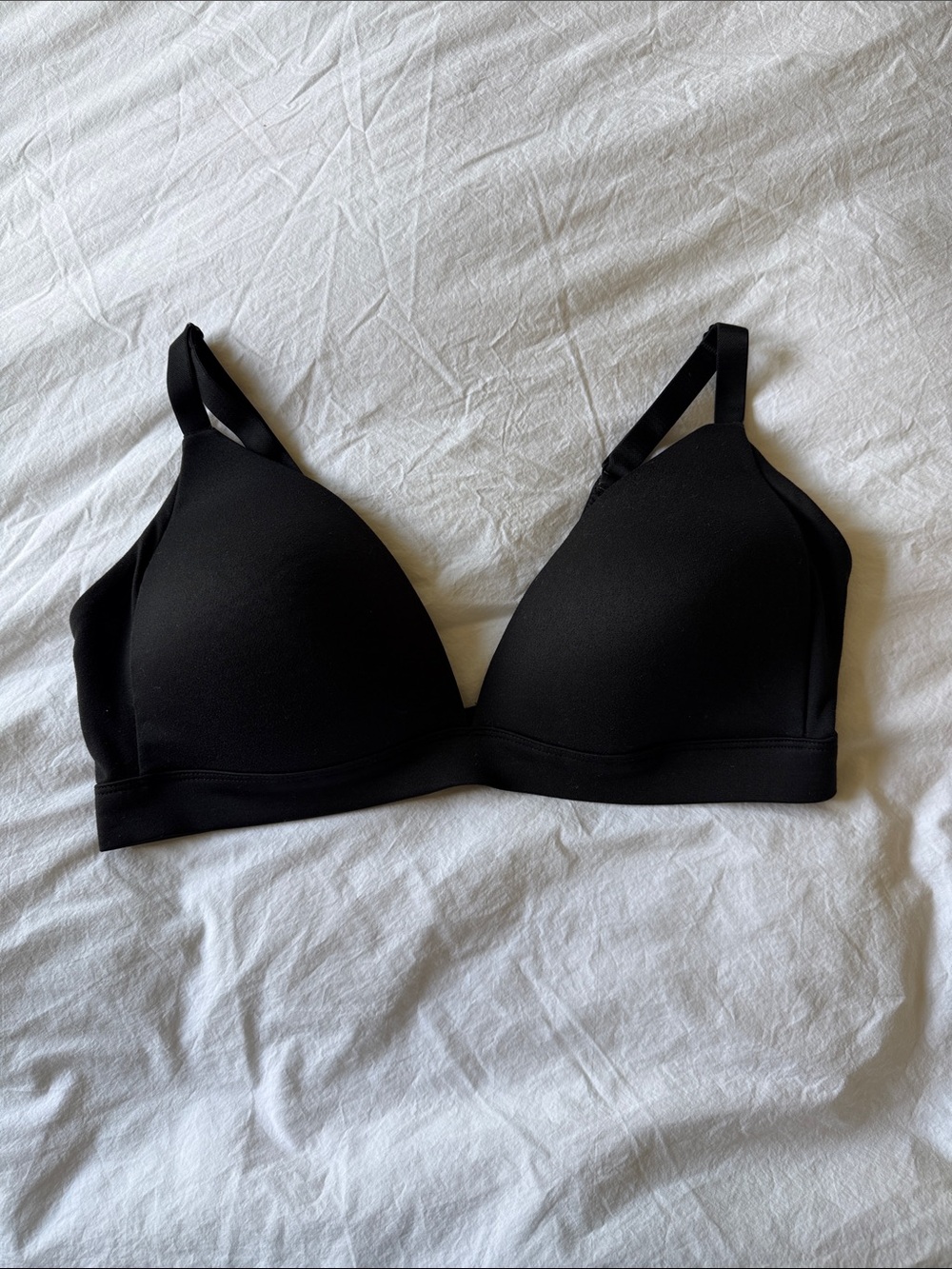 Auden Lightly Lined Wireless Bra, black, 38C